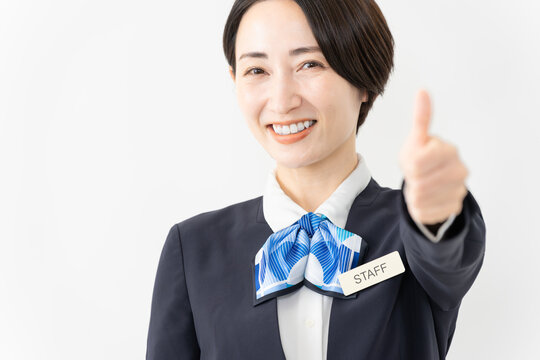 制服を着た受付係の女性　ジョブイメージ