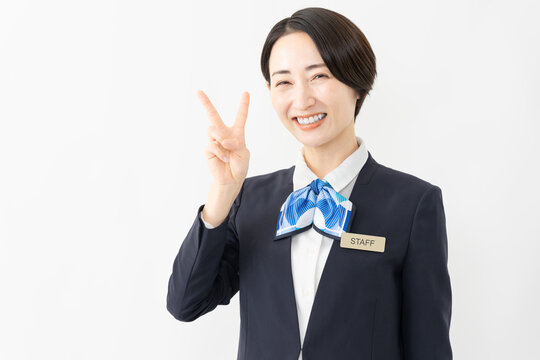制服を着た受付係の女性　ジョブイメージ