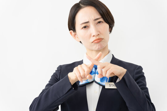 制服を着た受付係の女性　ジョブイメージ