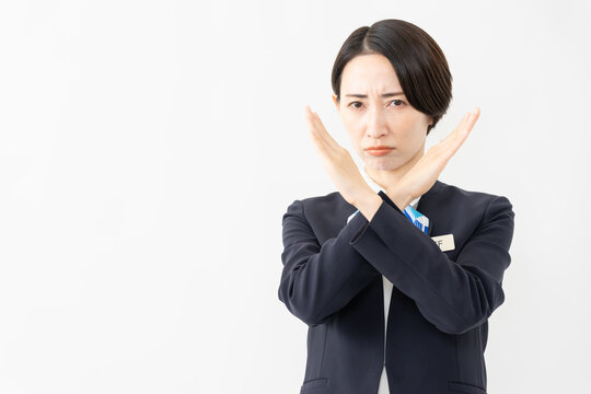 制服を着た受付係の女性　ジョブイメージ