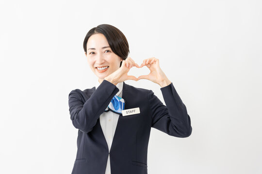 制服を着た受付係の女性　ジョブイメージ