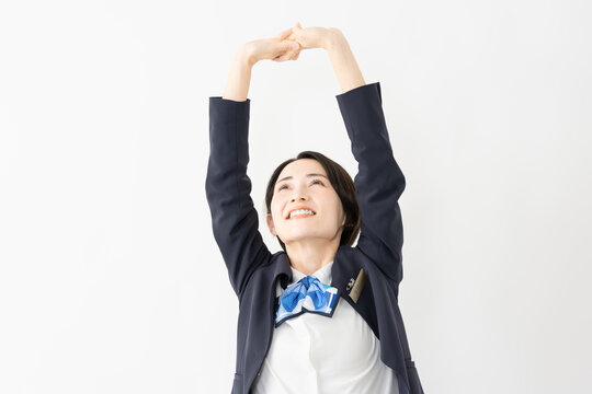 制服を着た受付係の女性　ジョブイメージ