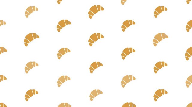 Seamless vector pattern featuring freshly baked golden croissants