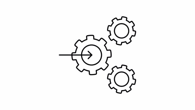 Process lineal motion icon