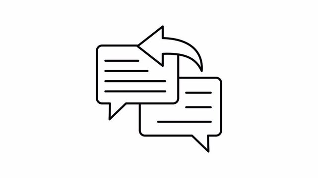 Response lineal motion icon