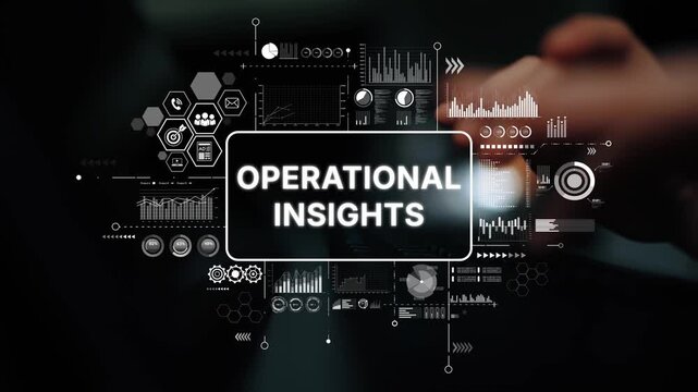Data Visualization Displaying Operational Insights with Graphs and Charts for Business Analysis and Decision-Making. Asymptotic smart data analytic.