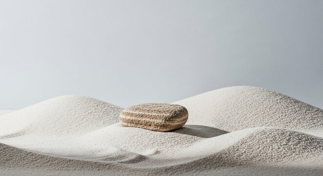 Stone on sand dunes