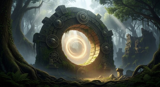 Stone portal forest