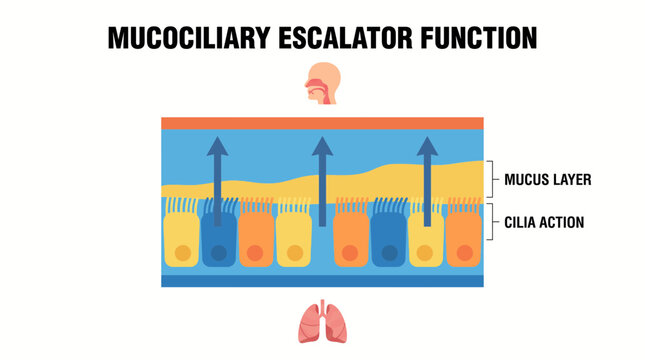 Airway Mucus Clearance Mechanism Mucociliary Escalator Function