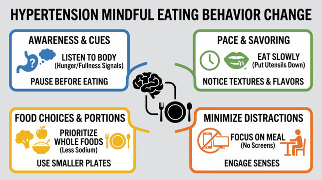 Hypertension Mindful Eating Behavior Change Infographic
