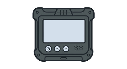 Rugged Portable Device with Digital Display and Buttons © musnadul