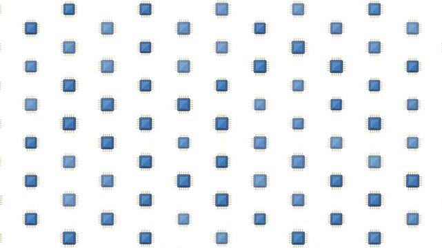 Blue square button pattern with simple geometric design