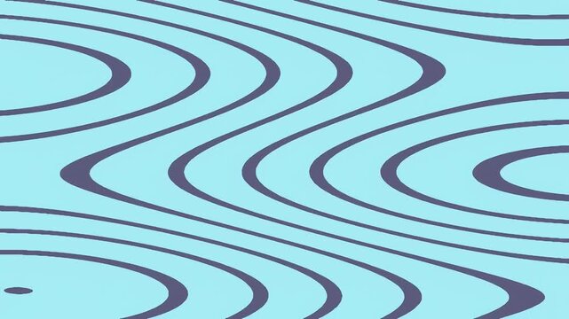 Blue abstract wavy line pattern morphing in continuous motion