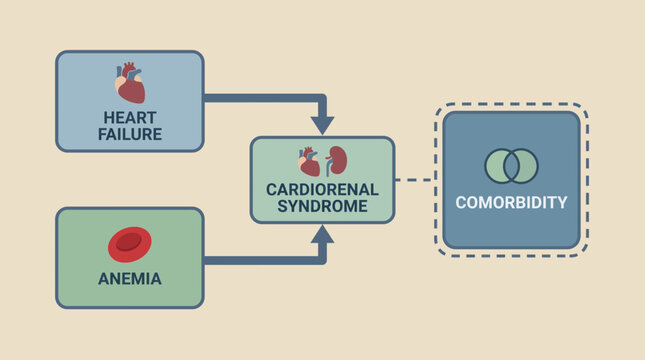 Heart Failure Anemia Comorbidity Cardiorenal Syndrome Diagram