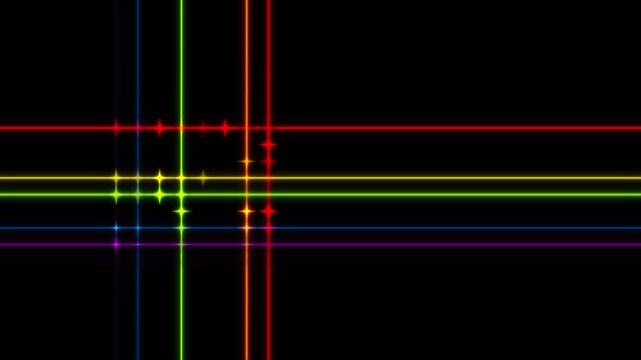 LGBTQ Pride Month abstract neon grid lines background. Futuristic motion design. Seamless loop. Video animation Ultra HD 4K 3840x2160