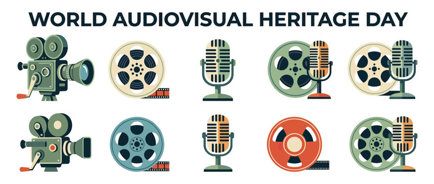Retro Film and Microphone Collection