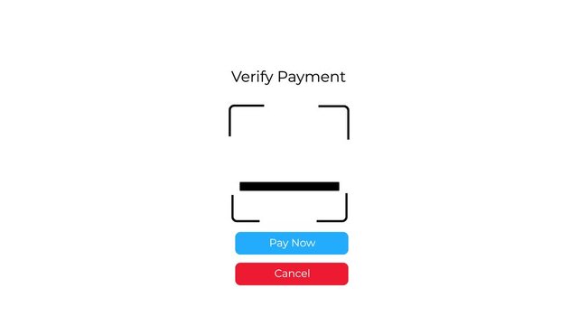 payment verification scan animation with successful transaction confirmation ui.
