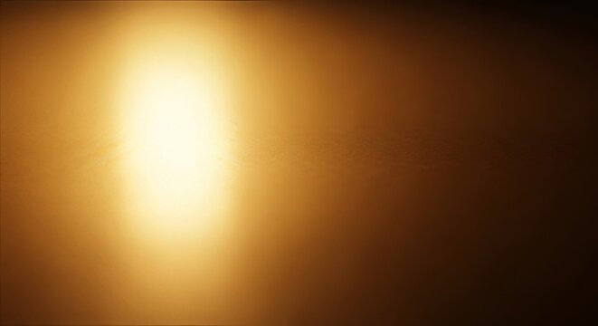Serene luxury gold metallic surface reflection with soft light gradient and cinematic bokeh effect