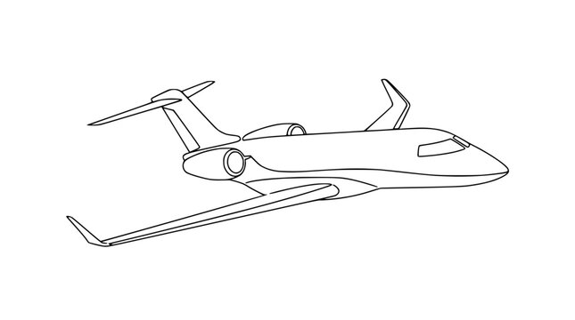 Sleek private jet, corporate aircraft, vector illustration, aviation, transport, travel