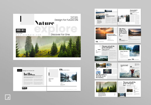 Landscape Nature Explore Magazine Layout