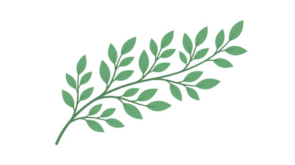 Fototapeta premium Green leafy branch vector illustration for Rosh, Hashana holiday celebration