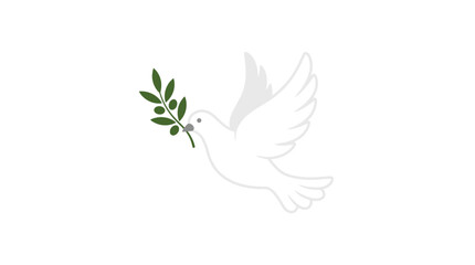 Fototapeta premium Peaceful dove icon with olive branch, symbolizing new beginnings for Rosh Hashana celebrations