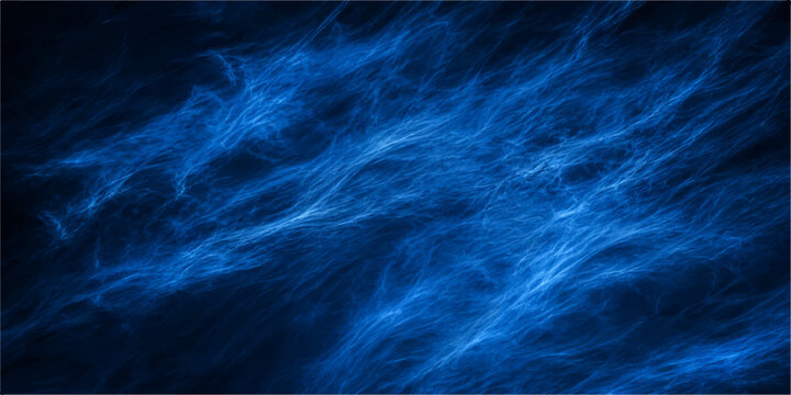 Abstract Dark Blue Smoke Cloud Background with Electric Storm Waves, Atmospheric Sky Texture and Dynamic Energy Motion Design Backdrop