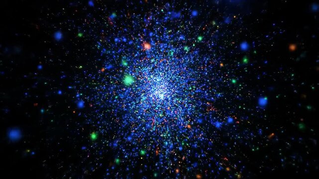 Color particle explosion special effects, color particle explosion special effects