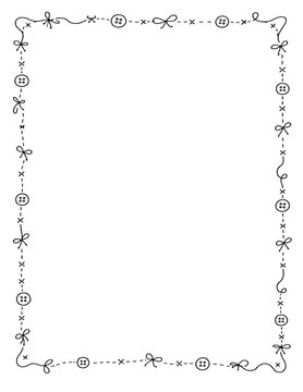 Hand-Drawn Decorative Border Frame