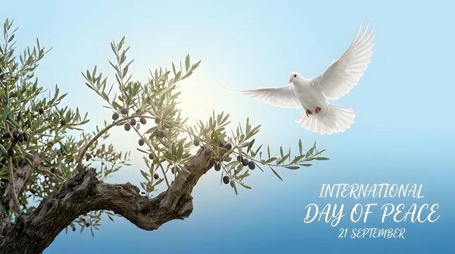 White bird flying near tree branches
