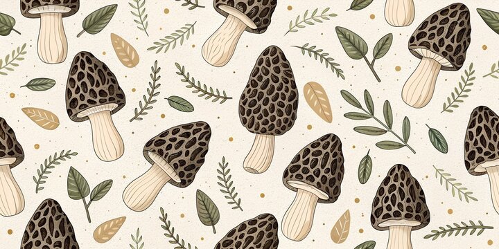 seamless pattern with mushroom