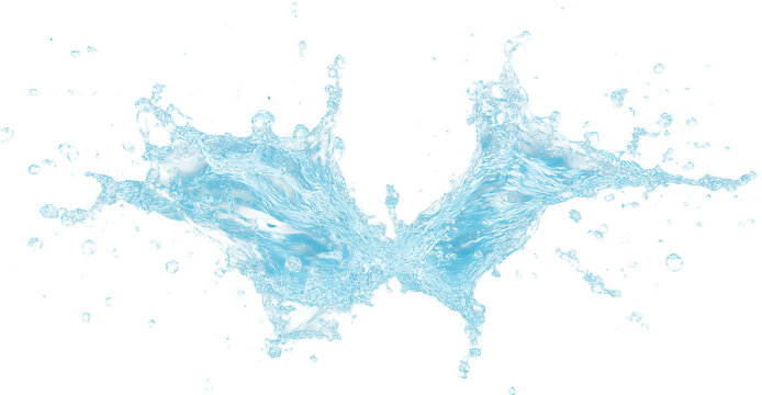 水の翼スプラッシュ切り抜きPNG素材
