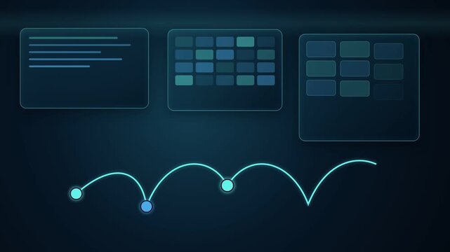 Remote Work Team Collaboration Workflow Dark Theme 4K
