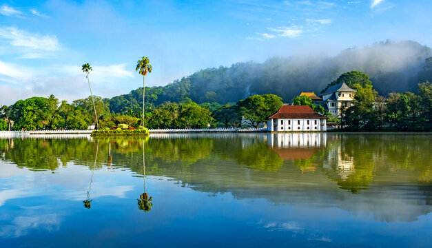 Sri Dalada Maligawa, also known as the Temple of the Sacred Tooth Relic, Kandy, Sri Lanka.
