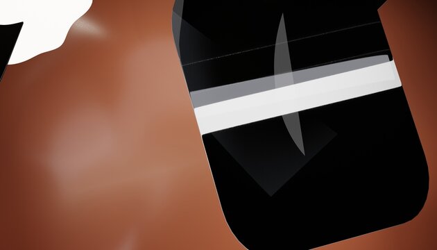 Glossy obsidian planes intersect within warm amber atmosphere