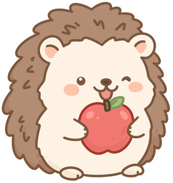 hedgehog and apple
