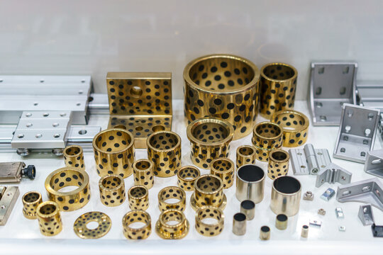 Assortment of Oilless Brass Bearings and Self-Lubricating Bushings