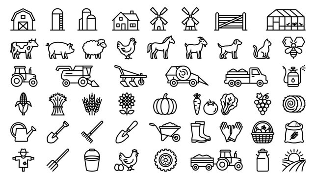 Farm Icons Set