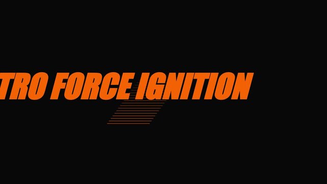 Nitro force ignition animated text title sequence for high-octane racing and action sports media animation 4k
