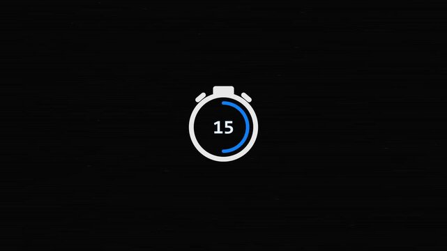 30 Second Countdown Glitch. Thirty second digital countdown timer with glitch effect