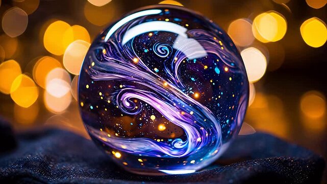 Digital galactic space marble abstract background
