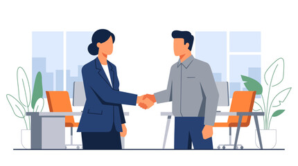 Fototapeta premium Business partnership shaking han