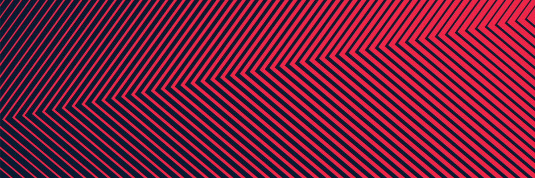Abstract Chevron Striped Background Vector in Red and Dark Blue with Geometric Diagonal Lines for Modern Design