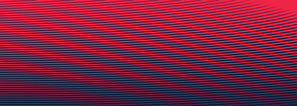 Abstract red and dark blue geometric background featuring dynamic horizontal parallel wavy lines pattern with composed numerous horizontal graphic design composed effect