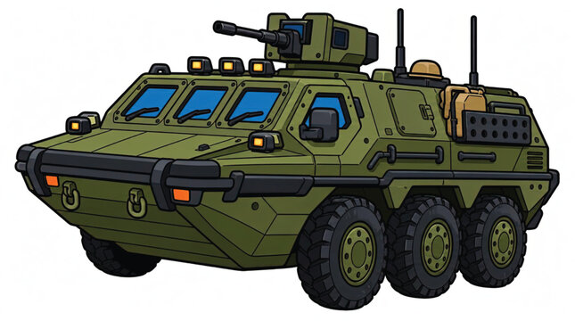 Amphibious Military Vehicle Part: Tow Hook and Orange Marker Light