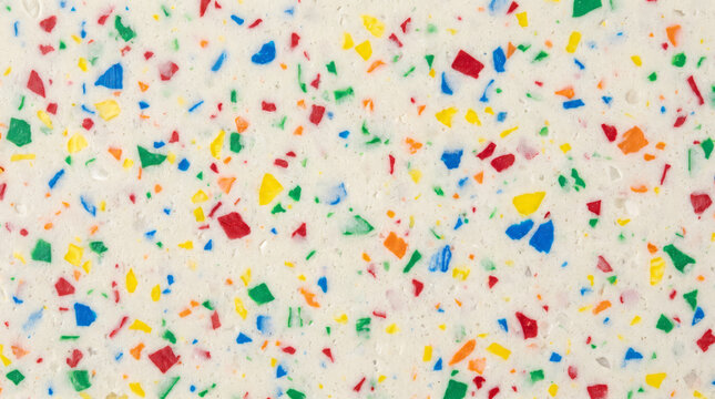 Recycled Plastic Panel With Colourful Speckled Flakes