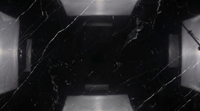 Ultra realistic Black Nero Marquina marble surface with elegant white veins, luxury copy space background for perfume, jewelry, cosmetics, branding, mockups, and premium product display.