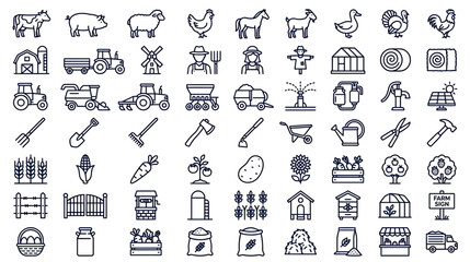 Farm and Agriculture Icons Set © yati