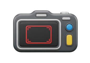 Fototapeta premium 3d icon of a 3d render of a compact digital cameras rear screen, isolated on transparent background