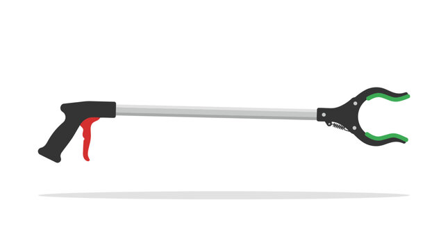 Carl and Garner help Federal Lands Cleanup using a reacher grabber tool device